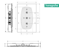 MEDIDAS DUCHA FIJA 3jet RAINDANCE RAINMAKER HANSGROHE